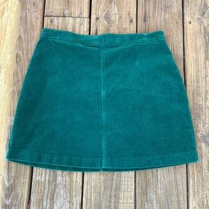 Forever 21 Green Corduroy Skirt Size Large